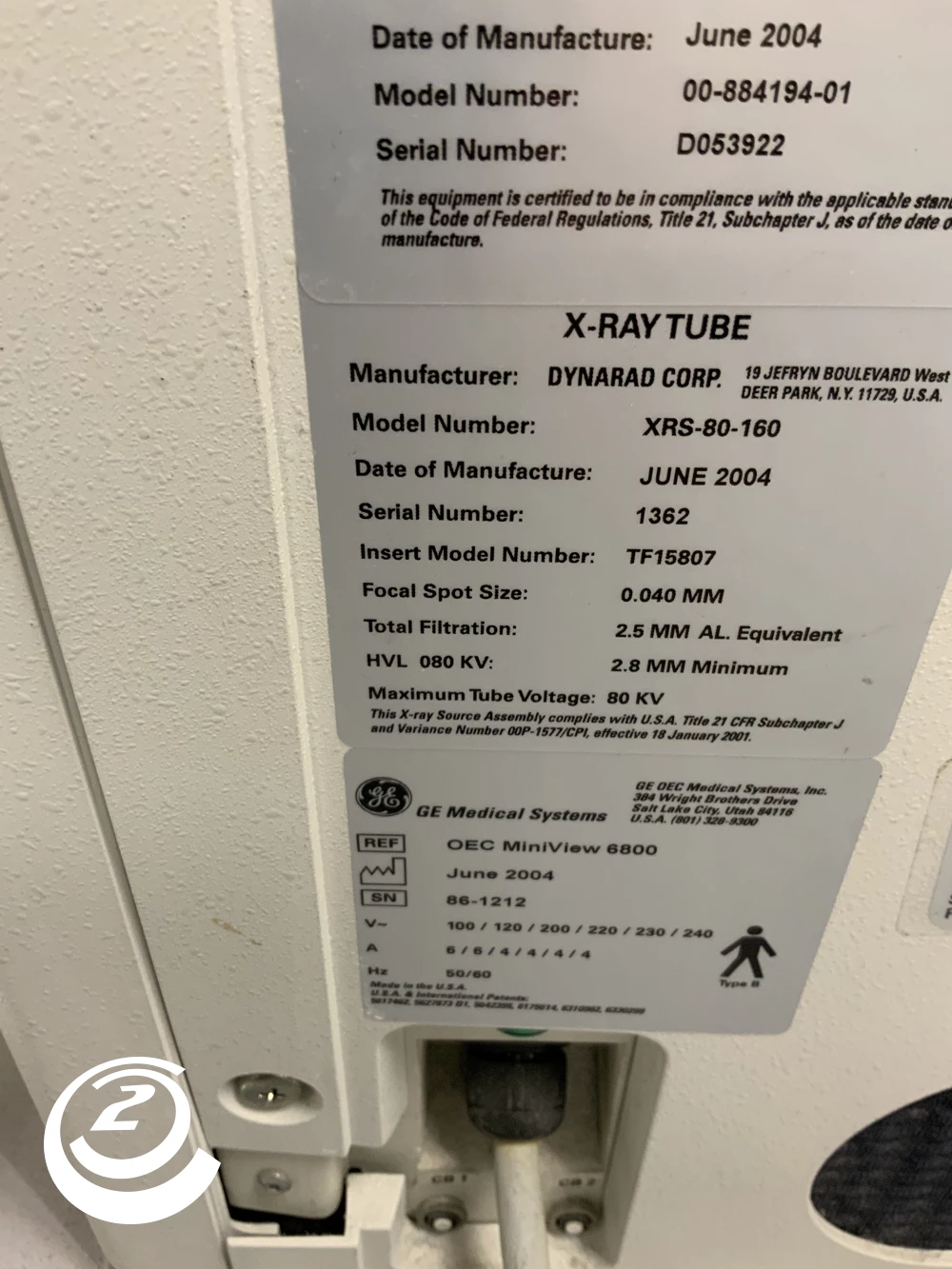 GE OED MiniView 6800