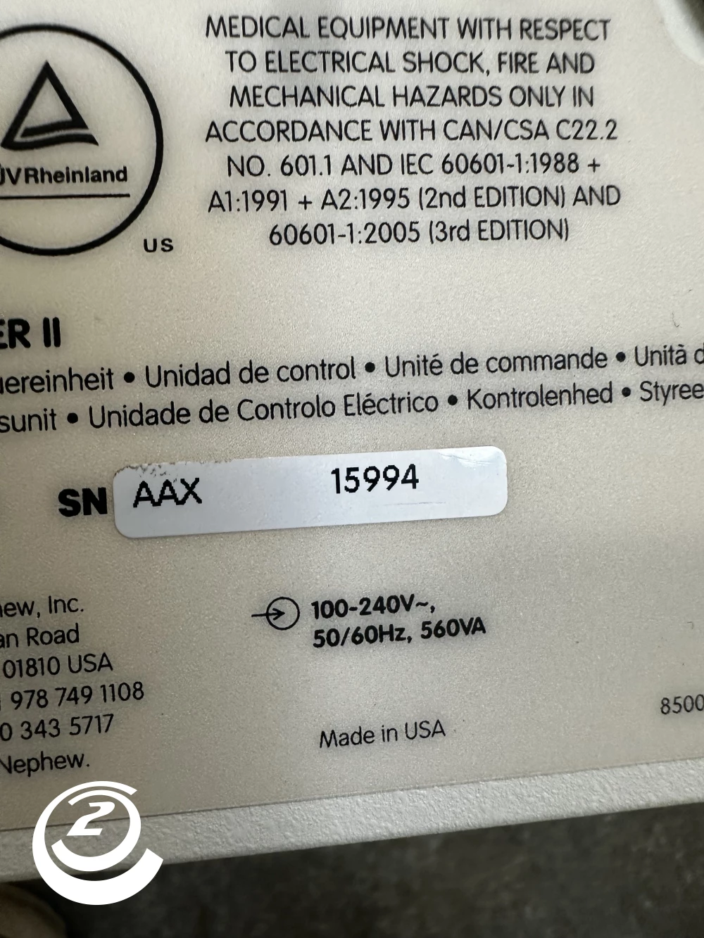 Smith & Nephew Dyonics Power II Control System