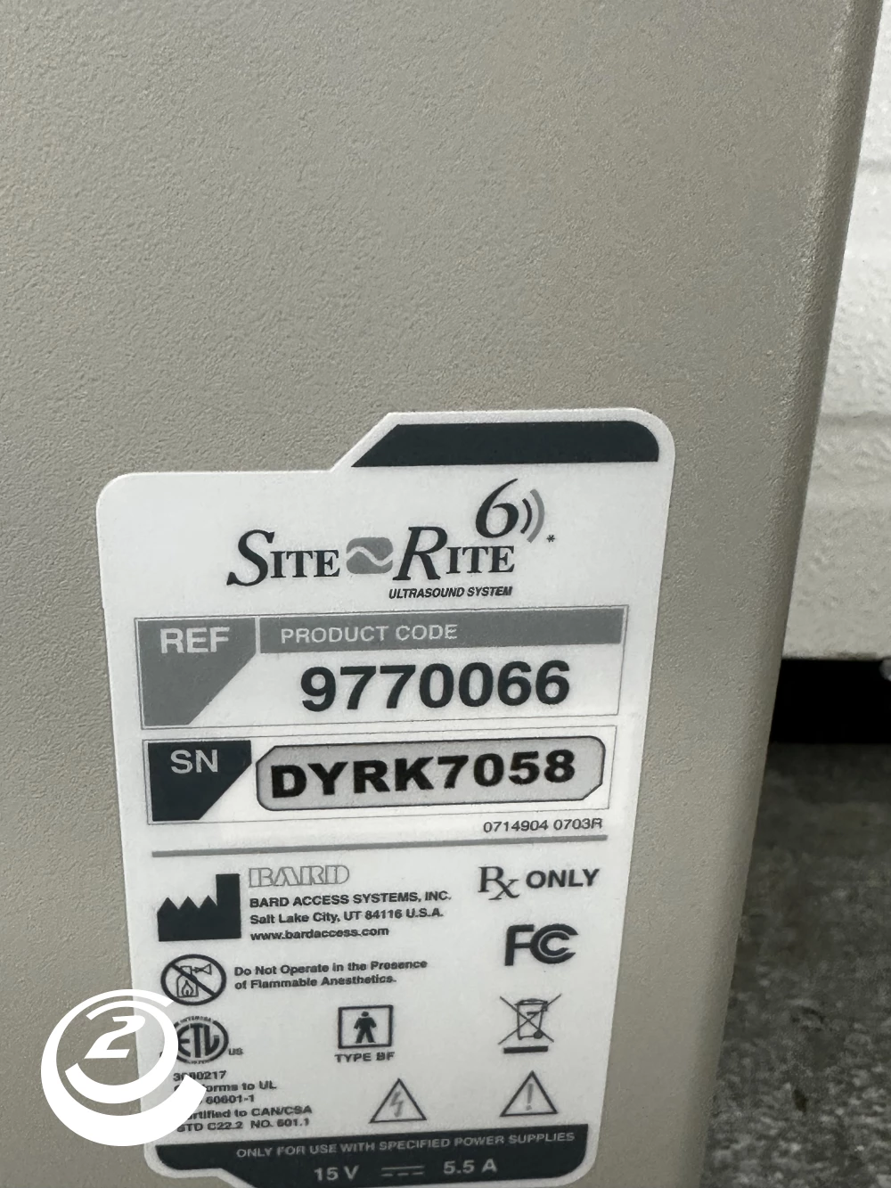 Bard Site Rite 6 Ultrasound System