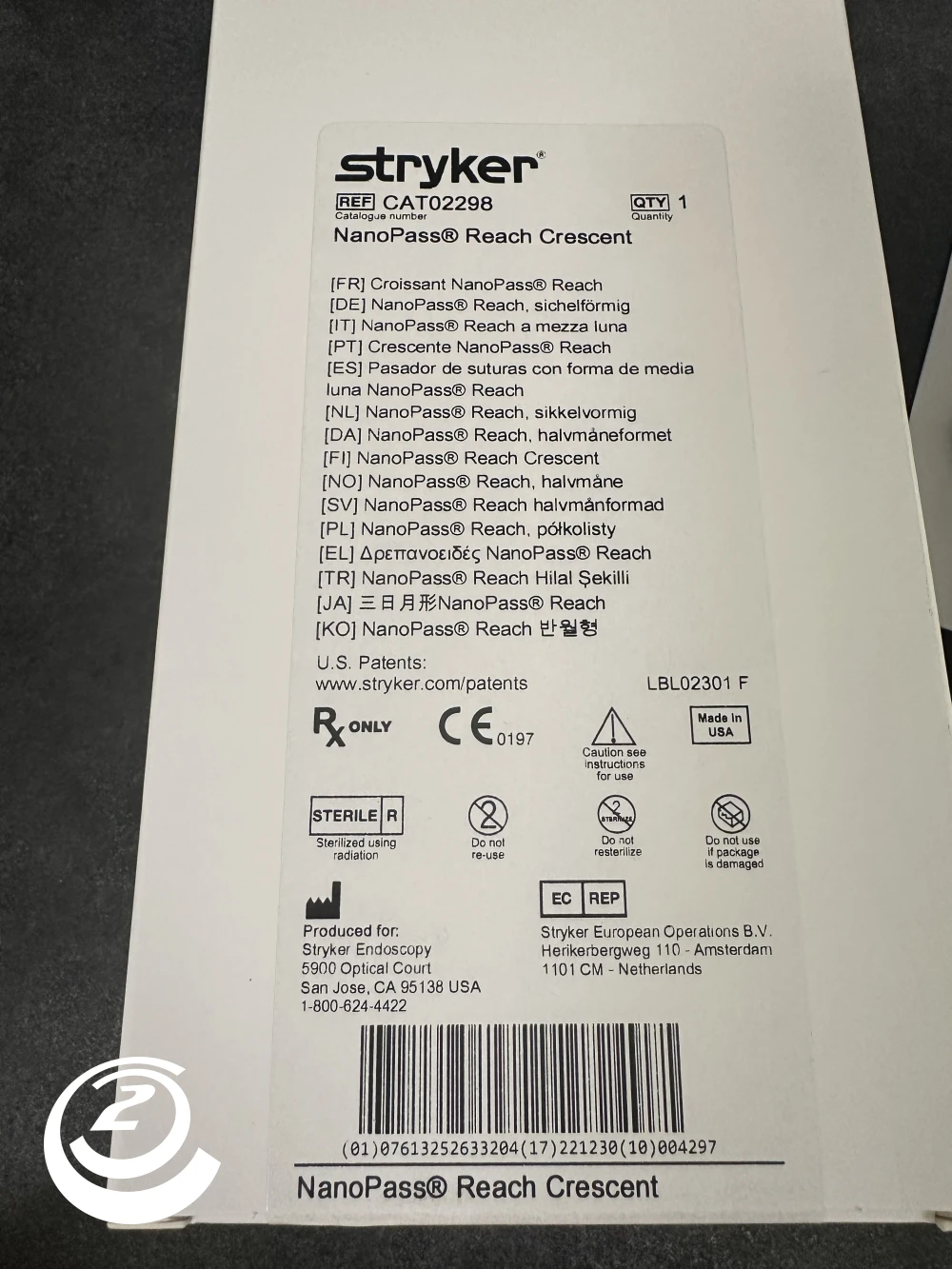Stryker NanoPass Reach Crescent- Ref CAT02998