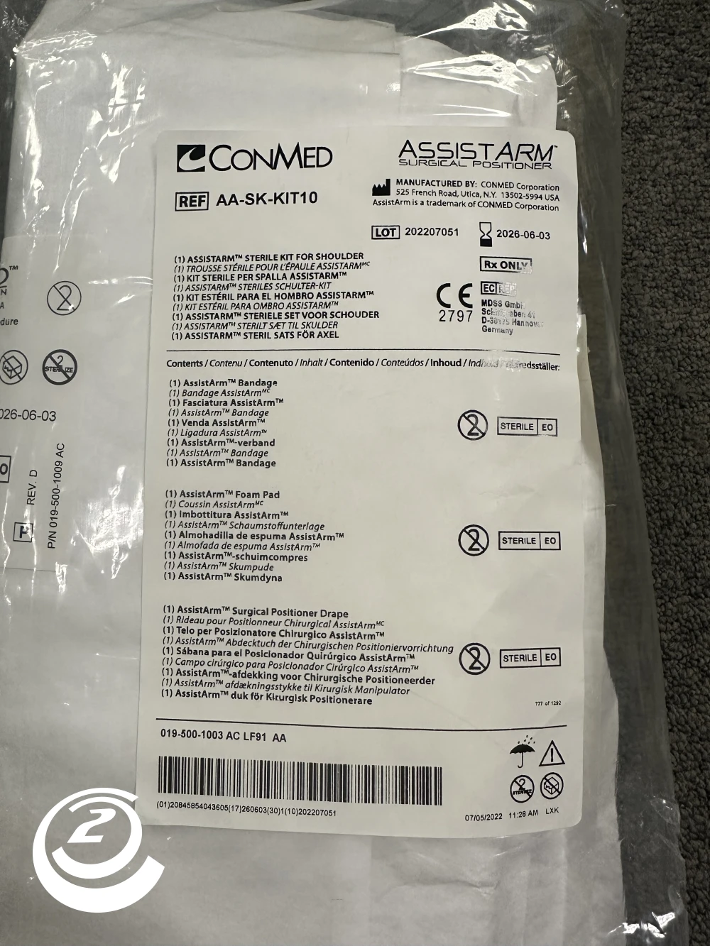 Conmed Assist Arm Surgical Positioner