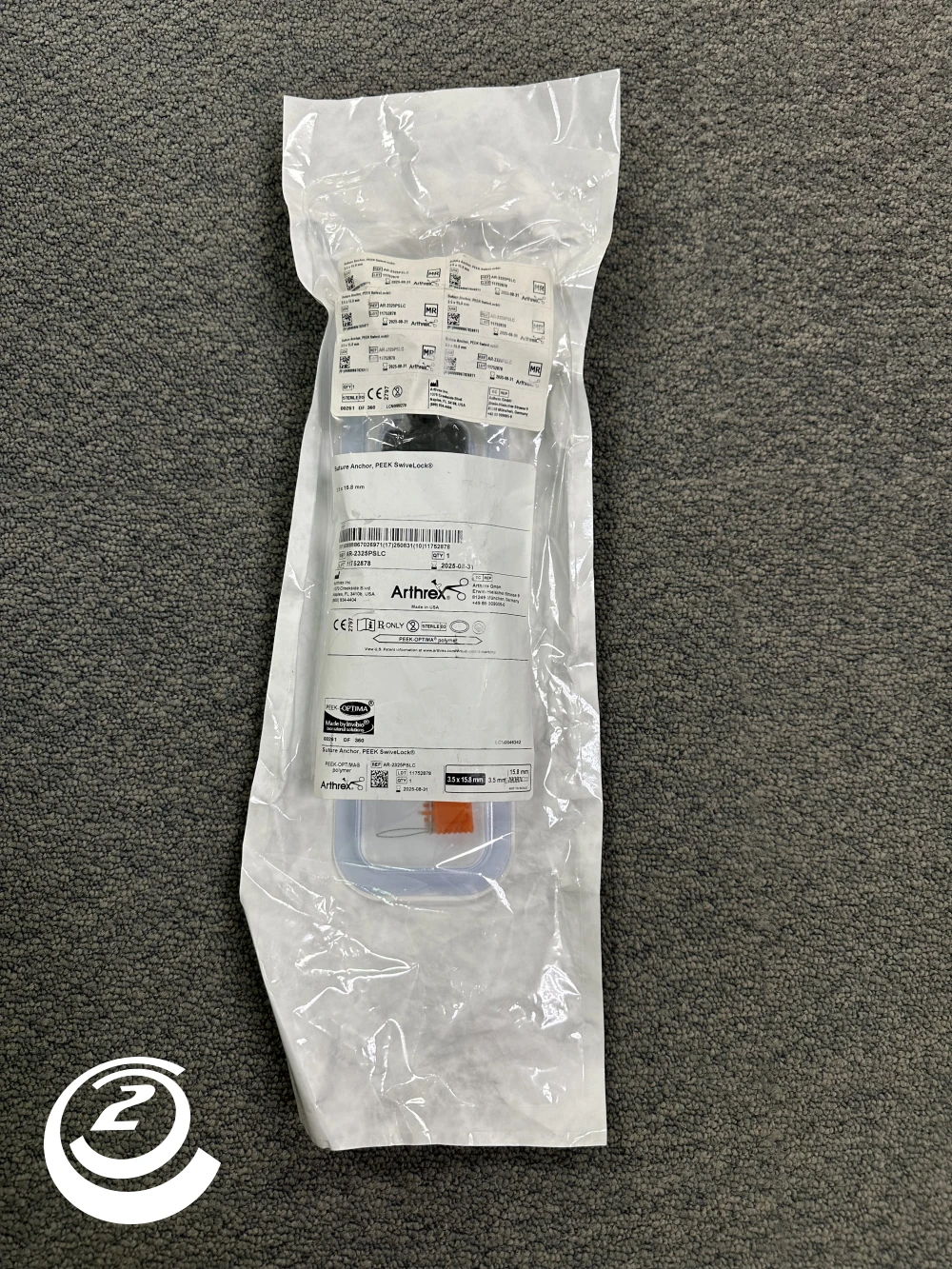 Arthrex Suture Anchor, PEEK Swivelock AR-2325PSLC